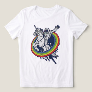 Camiseta Astronauta Montando Unicórnio