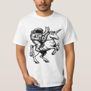 Camiseta Astronauta Montando Unicórnio