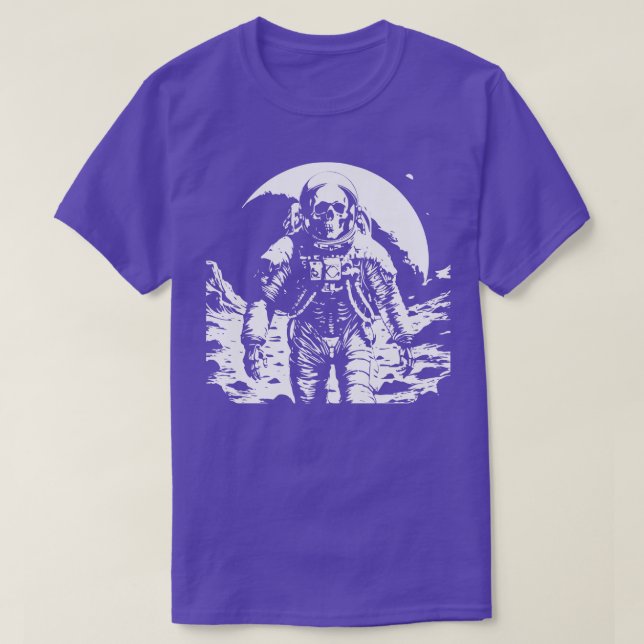Camiseta astronauta morto caminhando na lua (Frente do Design)