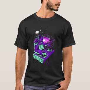 Camiseta Astronauta Música Psicodélica Dj Mixer Psytrance T