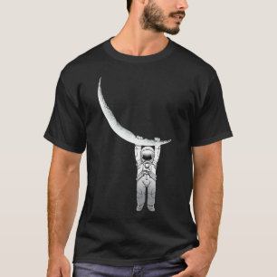 Camiseta Astronauta Na Design Engraçado Da Lua O Melhor Pre