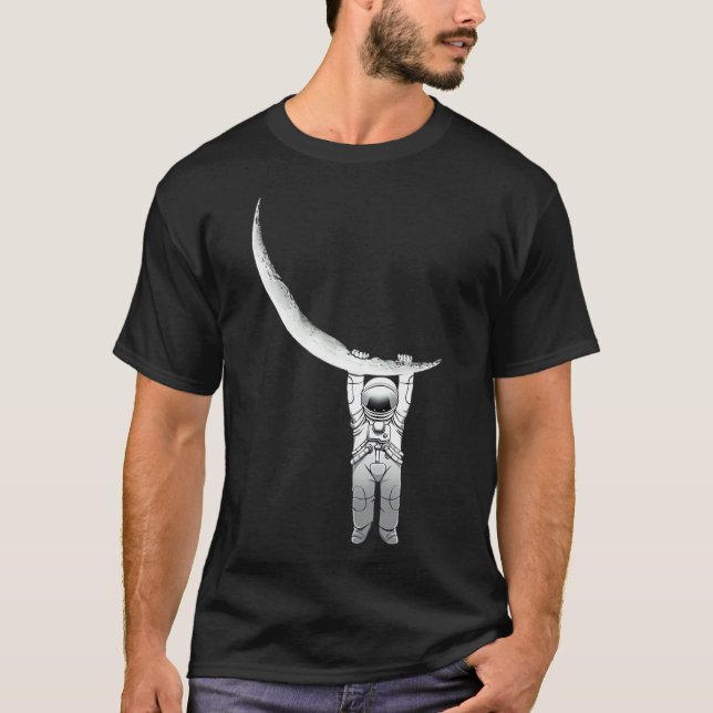 Camiseta Astronauta Na Design Engraçado Da Lua O Melhor Pre (Frente)