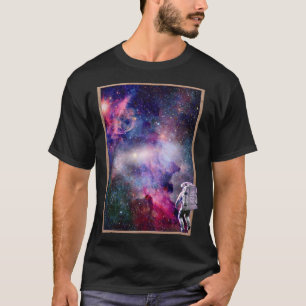Camiseta Astronauta Na Ficção Científica Galáctica Do Exter
