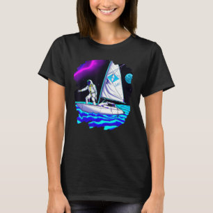 Camiseta Astronauta navegando no barco no Oceano Legal
