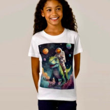 Astronauta no Dino no Espaço