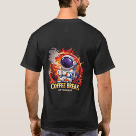 Camiseta Astronauta no Intervalo para o Café  