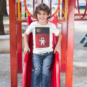 Camiseta Astronauta no Planeta Vermelho do Explorador Espac