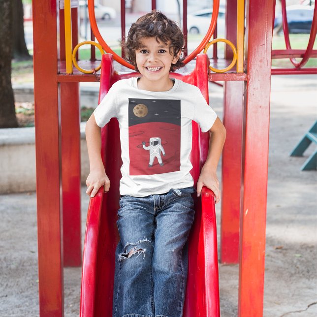 Camiseta Astronauta no Planeta Vermelho do Explorador Espac (Criador carregado)