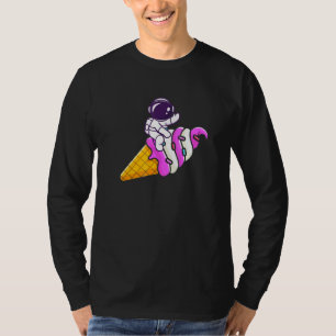 Camiseta Astronauta No Sorvete Cone Summer Vacation Ice Cr