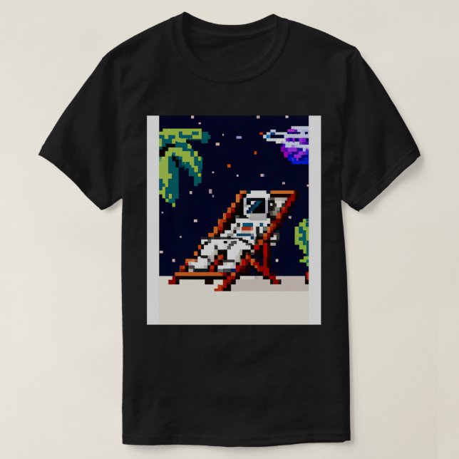 Camiseta Astronauta no Tropical Resort 2 (Frente do Design)