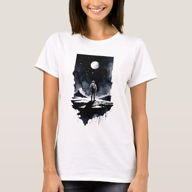 Camiseta Astronauta num Planeta Distante (Frente)