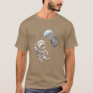 Camiseta Astronauta Outer Koala Space Viagem Cosmonaut Mars