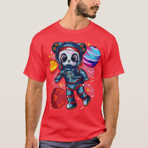 Camiseta Astronauta Panda Bear No Espaço