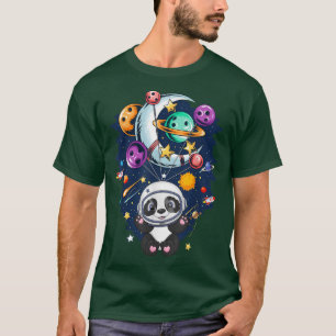 Camiseta Astronauta Panda Cute Animal Sobrevive ao Exterior