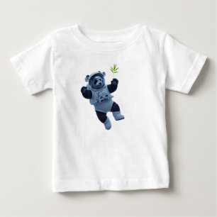 Camiseta Astronauta Panda Flutuando na Estação Espacial