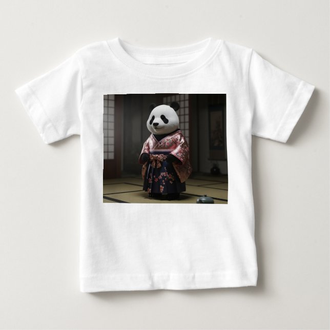 Camiseta Astronauta Panda Kawaii Comendo Bao em Gravidade Z (Frente)