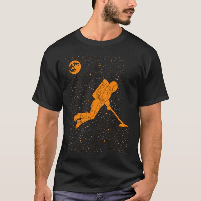 Camiseta Astronauta Para Mulheres Masculinas Espaciais Vácu (Frente)