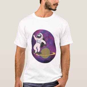 Camiseta Astronauta Patinando no Espaço