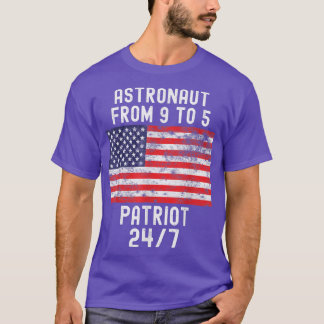 Camiseta Astronauta Patriot Shirt Patriótico 4 de julho EUA