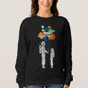 Camiseta Astronauta Planetas de Balões Espaciais Estrelas d