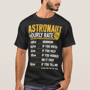 Camiseta Astronauta Planetas de Taxa Horária Astronauta Esp