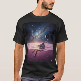 Camiseta Astronauta Pôr do Sol Cósmico