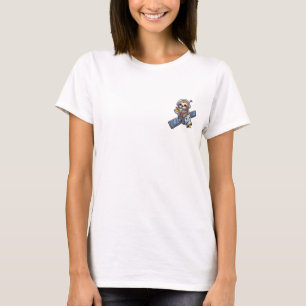 Camiseta Astronauta Preguiça Espacial Kawaii Bebendo Chá de