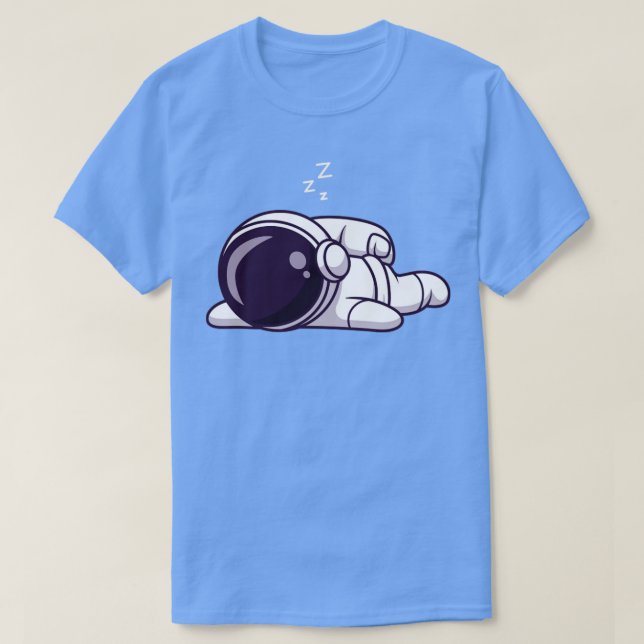 Camiseta Astronauta Prone Cartoon (Frente do Design)