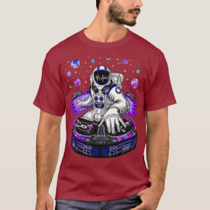 Camiseta Astronauta Psicodélico Música DJ Psytrance Techn