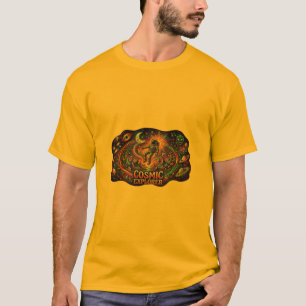 Camiseta Astronauta Psicodélico Retro Explorador C