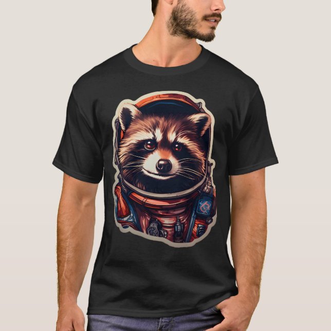 Camiseta Astronauta Raccoon (Frente)