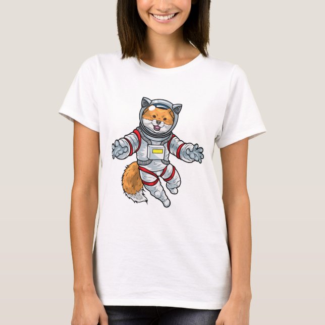 Camiseta Astronauta Raposa Espaço (Frente)