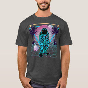 Camiseta Astronauta Retro Vaporwave 80s Estética