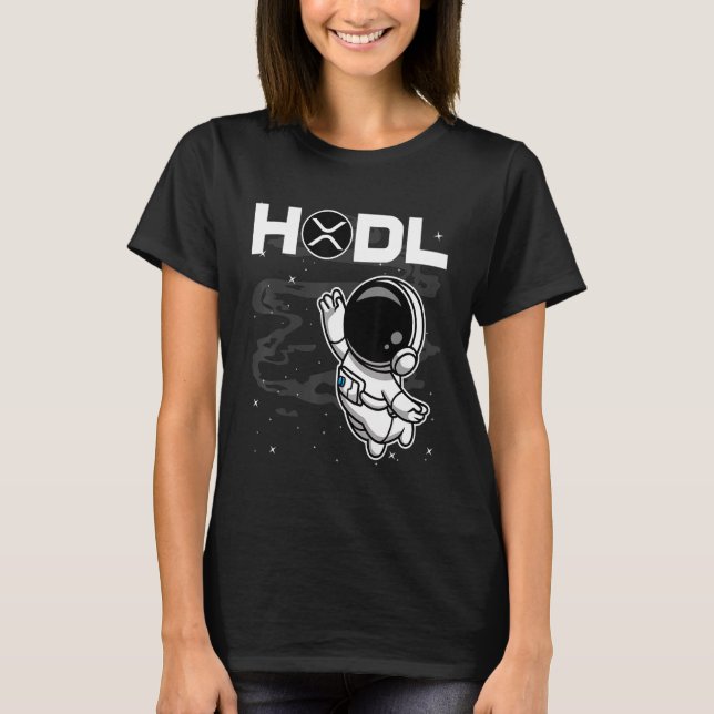 Camiseta Astronauta Ripple Xrp Coin Para A Cripto Da Lua (Frente)