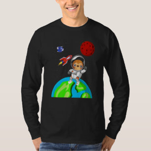 Camiseta Astronauta S. Foguete Espacial Exterior de Zoo Tro