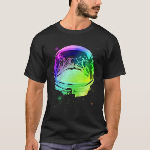 Camiseta Astronauta sapo No Capacete Espacial