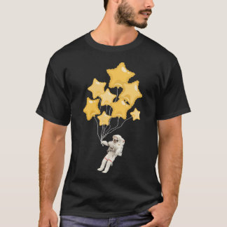 Camiseta Astronauta Seguindo Para Estrelas Diversão Da Tra 