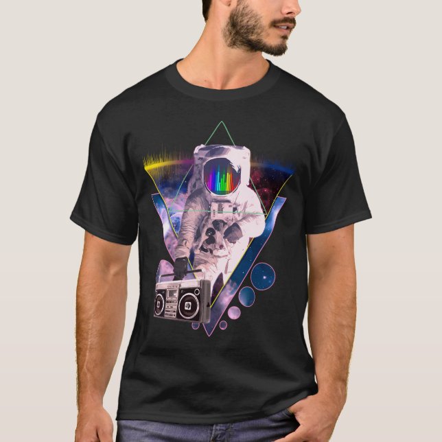 Camiseta Astronauta segurando caixa de diálogo (Frente)