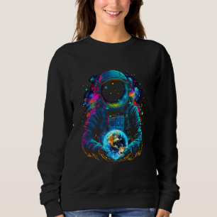 Camiseta Astronauta Segurando Planetas Terra Astronauta Ciê