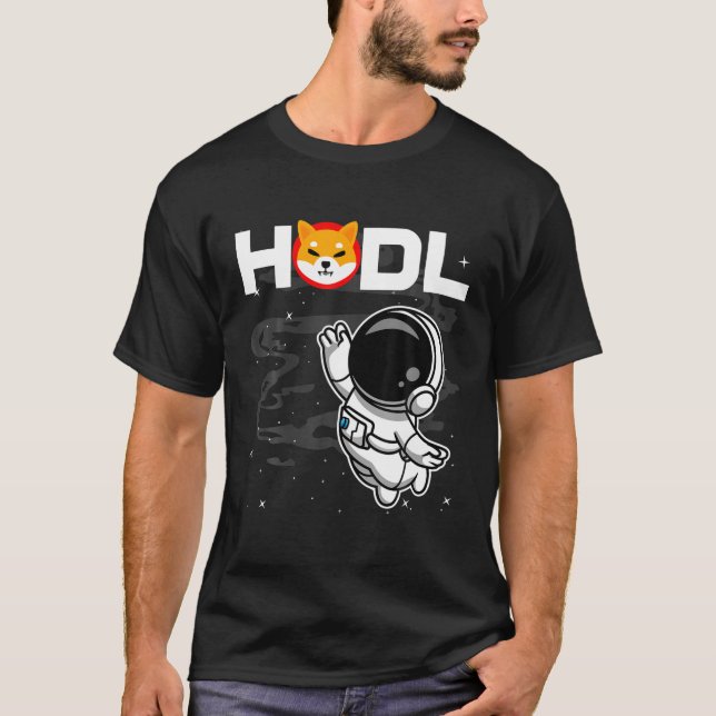 Camiseta Astronauta Shiba Inu SHIB Moin Para A Chorada Da L (Frente)
