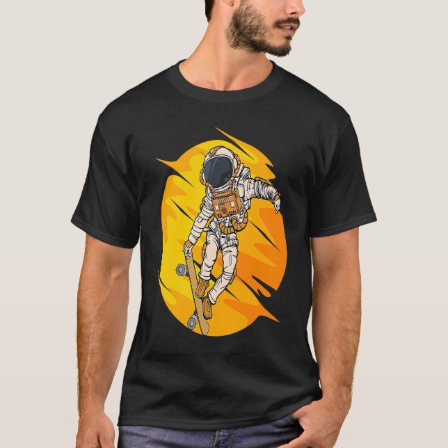 Camiseta Astronauta Skateboard Skate Space Cosmos Astronau (Frente)