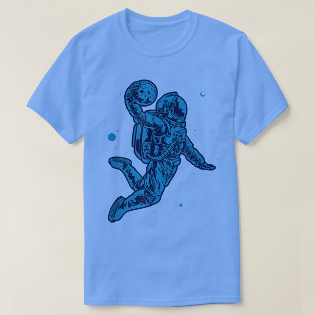 Camiseta Astronauta Slam Dunk Asteroide no basquete nada al (Frente do Design)