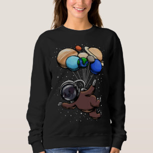 Camiseta Astronauta Sloth Space Stars Gala Bela de Animais