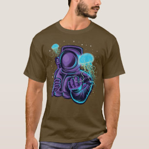 Camiseta Astronauta Sob Água Cosmonautas Espaciais Planeta 