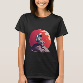 Camiseta Astronauta solitário na Camisa-Lua