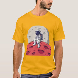 Camiseta Astronauta solitário na Camisa-Lua