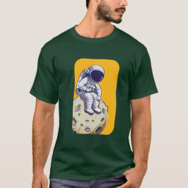 Camiseta Astronauta solitário na Camisa-Lua
