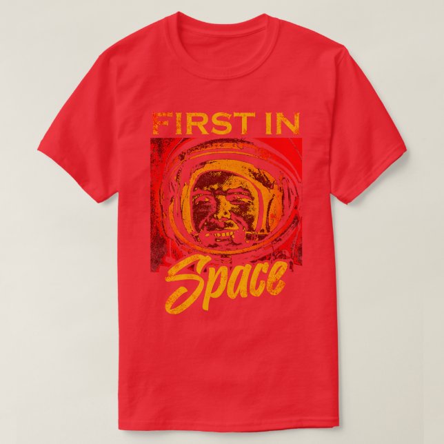 Camiseta Astronauta soviético do Cosmonauta Yuri Gagarin (Frente do Design)