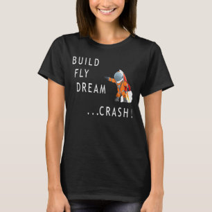Camiseta Astronauta Space Build Flying Dream Spaceman