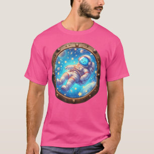 Camiseta Astronauta Suavemente Flutuante No Espaço Astro Po